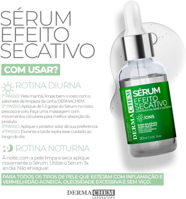 SÉRUM EFEITO SECATIVO CONTROLE DE ACNE E OLEOSIDADE DERMACHEM - Image 6