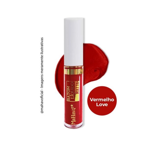 BATOM LIQUIDO MATTE MAHAV VERMELHO LOVE BL-MV-VO - Image 3