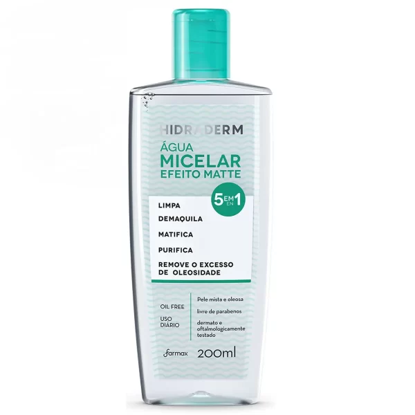 ÁGUA MICELAR MATTE FARMAX HIDRADERM 200ML