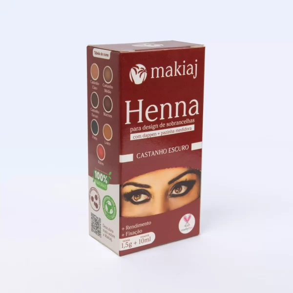 HENNA PO SOBRANCELHA MAKIAJ 1,5 CASTANHO ESCURO