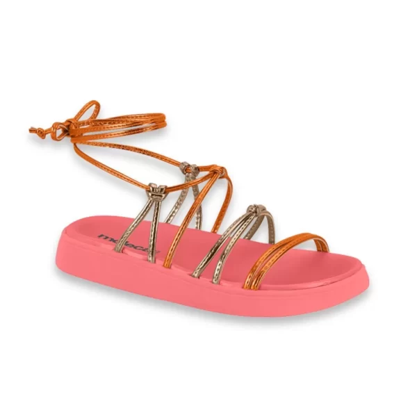 SANDALIA MOLECA 5469.115.14710.89324 LARANJA OURO ROSADO CORAL ELEGANCE TAM 37 - Image 2