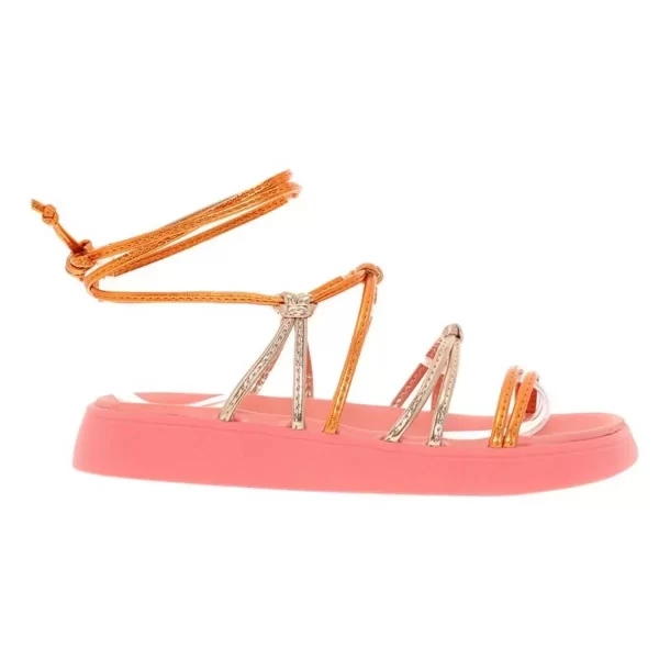 SANDALIA MOLECA 5469.115.14710.89324 LARANJA OURO ROSADO CORAL ELEGANCE TAM 37 - Image 3