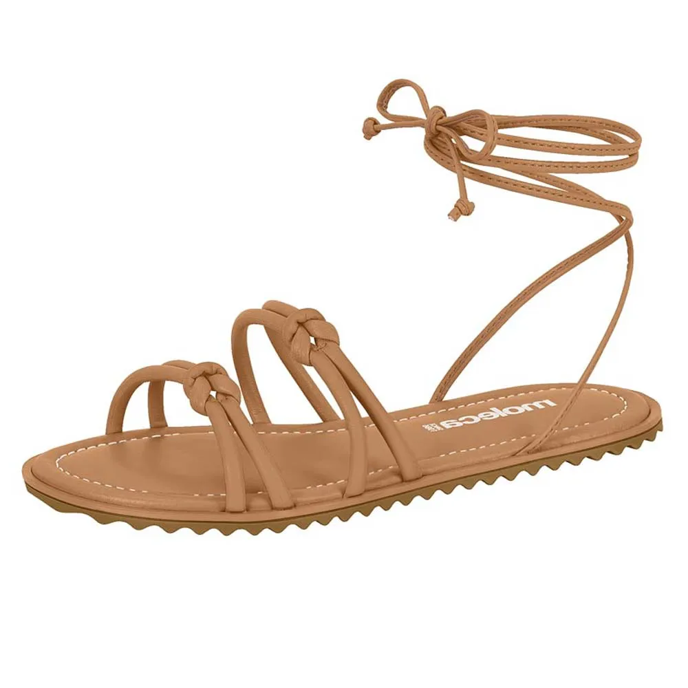 SANDALIA FEMININA MOLECA 5464.105.11348.78278 RASTEIRINHA AREIA TAM 39